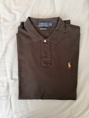 Polo by Ralph Lauren Black Men’s Polo with Orange Pony Emblem